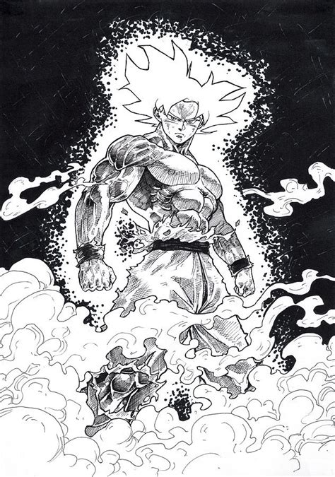 Son Goku Mastered Ultra Instinct Drawing By Darko Simple Art