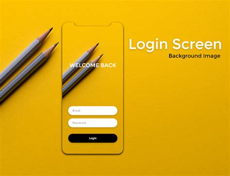 Login Screen Background Images On Behance Screen Business Card