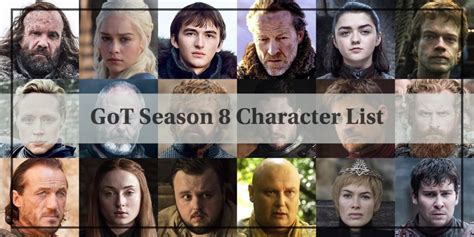 List Of Characters In Game Of Thrones With Pictures Picturemeta