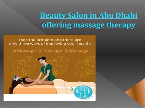 Beauty Salon In Abu Dhabi Offering Massage Therapy By Azur Spa Issuu