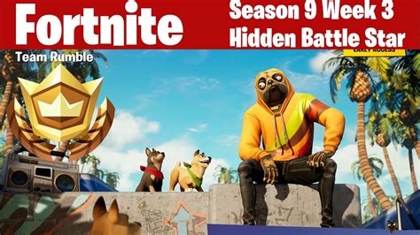 Fortnite Season 9 Week 3 Hidden Battle Star Location Youtube