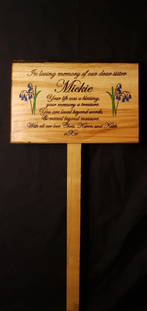 Memorial Plaque Etsy