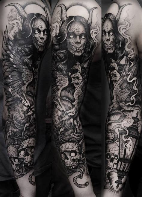 Pin By Welcome To The Grave On Awesome Tattoos Skull Sleeve Tattoos