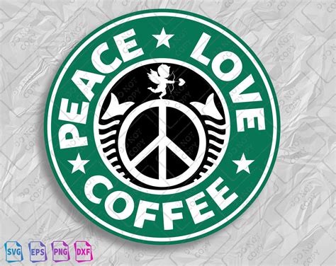Peace Love Coffee Custom Starbucks Wrap Svg Peace Love Etsy