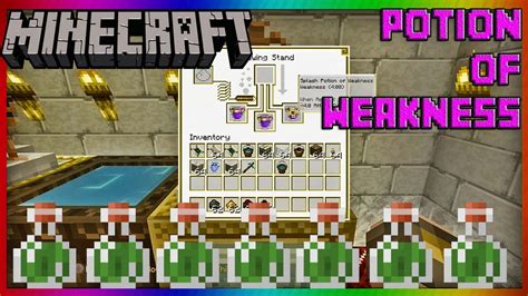 Minecraft Updated How To Make A Splash Potion Of Weakness Youtube