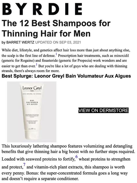 The 12 Best Shampoos For Thinning Hair For Men Shampoo For Thinning