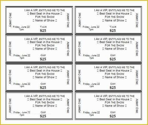 Ticket Template Free Download Of 22 Sample Amazing Event Ticket