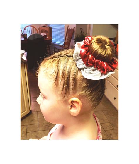 Gymnastics Braided Meet Hair Competitive Gymnast Braid Scrunchies Hair