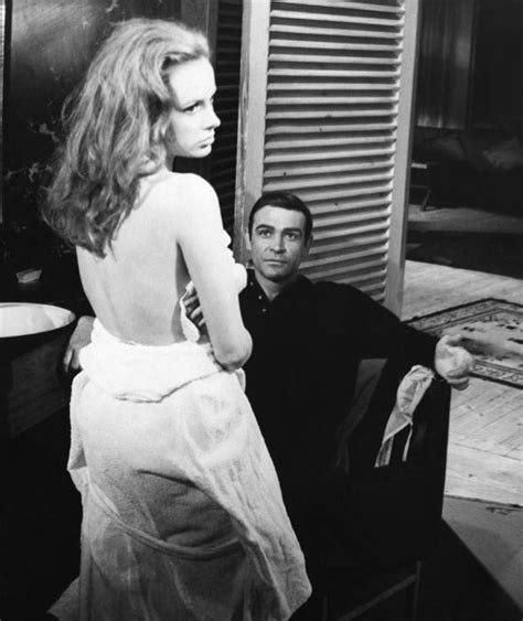 Sean Connery And Luciana Paluzzi During The Filming Of Thunderball Bond Girl Luciana