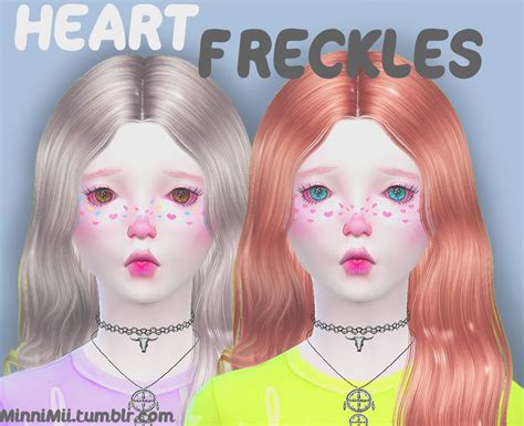 Heart Frecklesmade Some More Frecklesss Sims 4 Sims Mods Sims 4