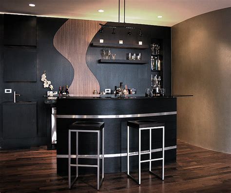 Black Home Bar Furniture Decor Ideas