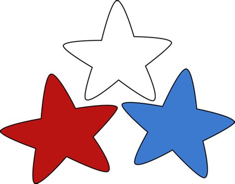 Red White And Blue Stars On White Background Royalty Free Svg Clip