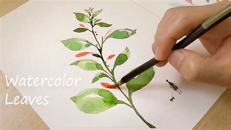 Simple Leaf Watercolor Painting Youtube