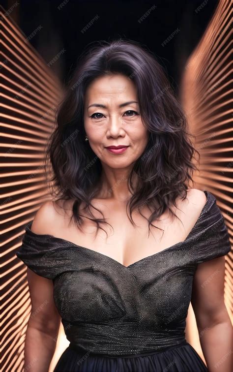 premium photo portrait photo of beautiful middle aged adult asian woman generative ai