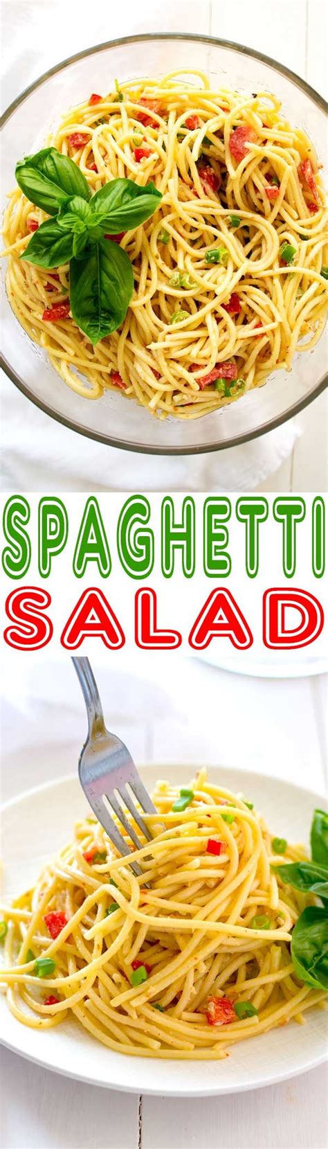 Summer Italian Spaghetti Salad Recipe  / View Recipe Instructions