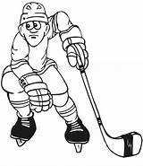 Hockey Coloring Player Netart sketch template