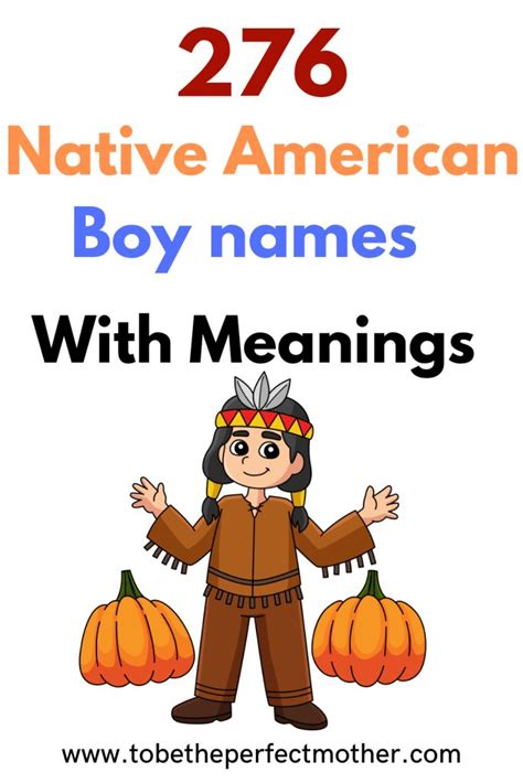 Native American Boy Names With Meaningss And Pictures For Children To