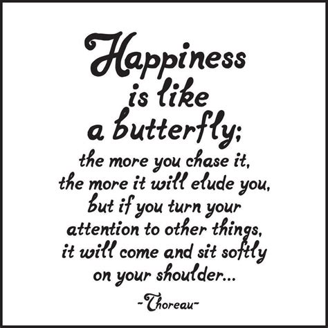 1 X Happiness Is Like A Butterfly Thoreau Black And White Magnet