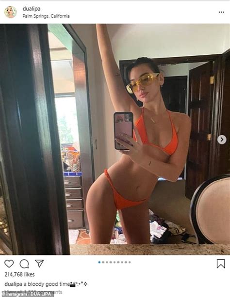 Dua Lipa Turns Up The Heat In An Orange Bikini For Pool Day With Pals