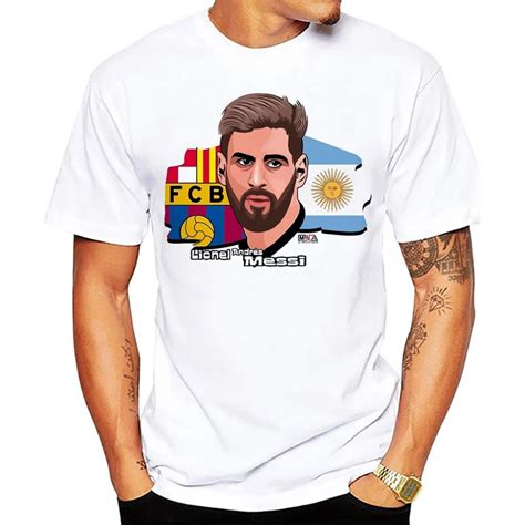 2018 Lionel Messi Shirts Barcelona Mens Short Sleeve Messi T Shirts