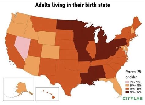 Visual Adults Living In Their Birth State Infographictv Number