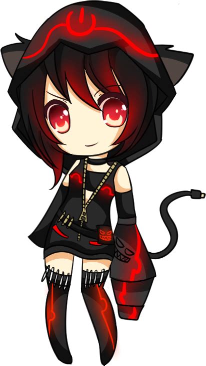 Download Hd Drawn Cat Badass Anime Chibi Cat Girl Transparent Png