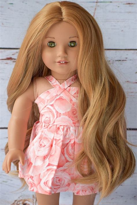 custom doll wig for 18 american girl doll heat safe etsy