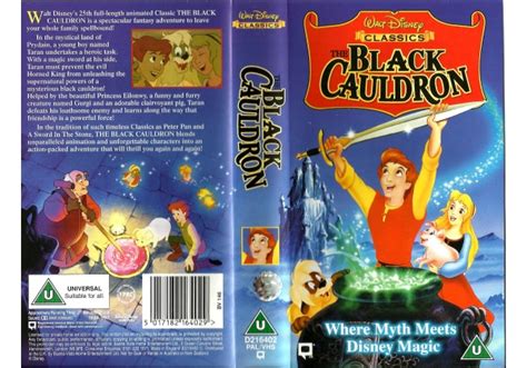 The Black Cauldron 1985 On Walt Disney Home Video United Kingdom VHS