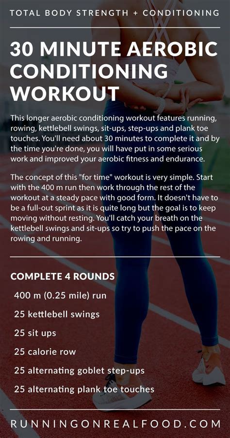 A 30 Minute Aerobic Conditioning Workout For Full Body Strength And