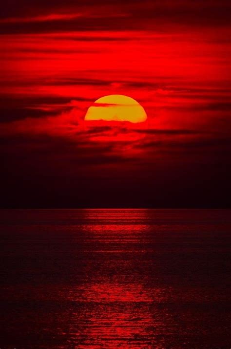 Sunset Wasaga By Wesley Liikane Red Sunset Red Sky Sunrise Sunset