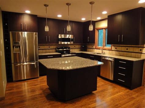 Black And Brown Kitchen Cabinets Digital Imagery Above Is Segment Of