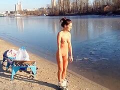 Winter Naked Swim Kiev Pornzog Free Porn Clips