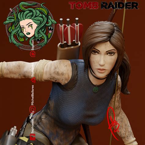 Lara Croft 3d Figur Lara Croft Tomb Raider 3d Gedrucktes Modell 16