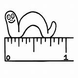 Inchworm Inch Clipart Coloring Cliparts Template Colouring sketch template
