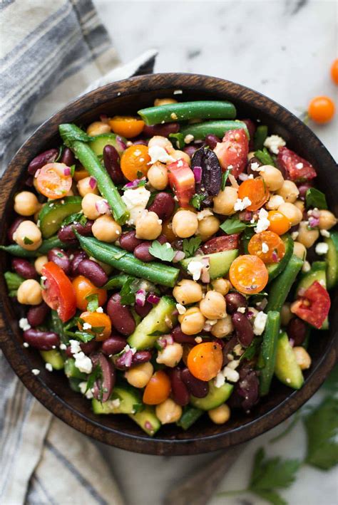 Mediterranean Three Bean Salad Healthy Nibbles Bits