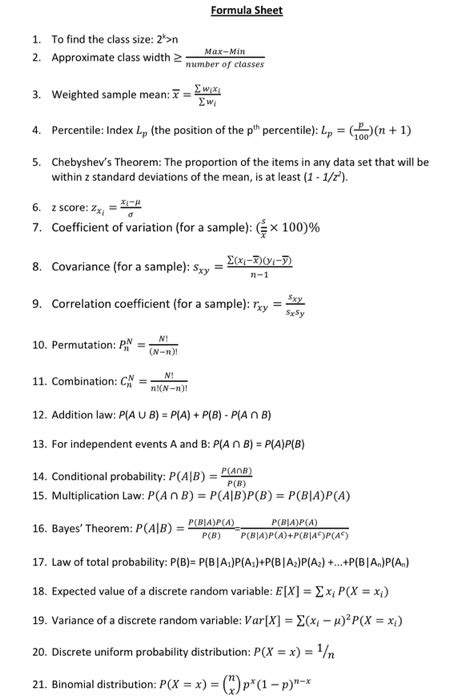 Probability Formulas Explained From The Gcse Formula Sheet 51 Off