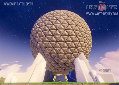 Worth Dayley Disney Infinity Toybox Modular Environment Assets Spaceship Earth Setpiece