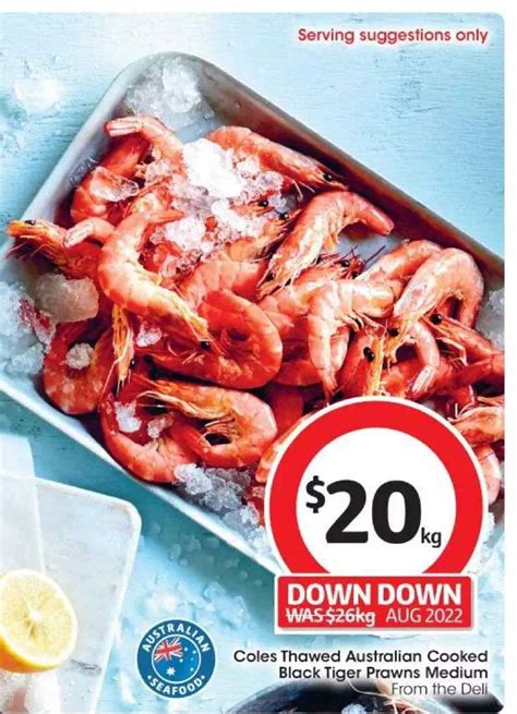 Thawed Cooked Jumbo Australian Tiger Prawns Offer At Woolworths