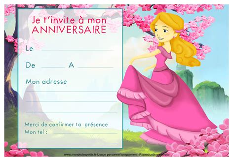 Nous vous proposons des invitations d'anniversaire à télécharger et à imprimer. Invitation Anniversaire Fille Gratuite à Imprimer ...