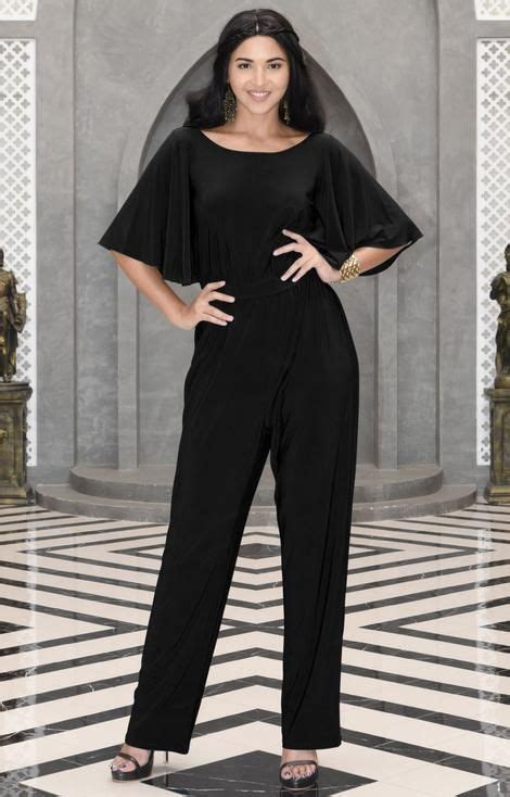 Teresa Dressy Jumpsuits Cocktail Batwing Sleeve Classy Formal Jumpsuit Dressy Beautiful