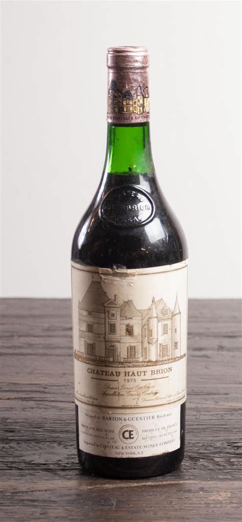 Single Bottle Of Vintage French Red Bordeaux Wine