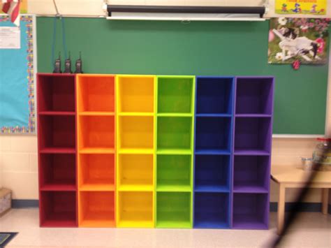 Diy Rainbow Cubbies This Looks Awesome In My Classroom So Easy