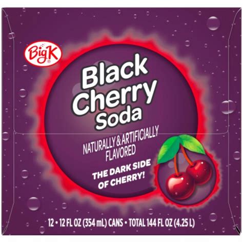 Kroger Big K® Black Cherry Soda 12 Cans 12 Fl Oz Food 4 Less