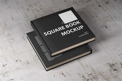 unique square book mockup psd templates mockuptree