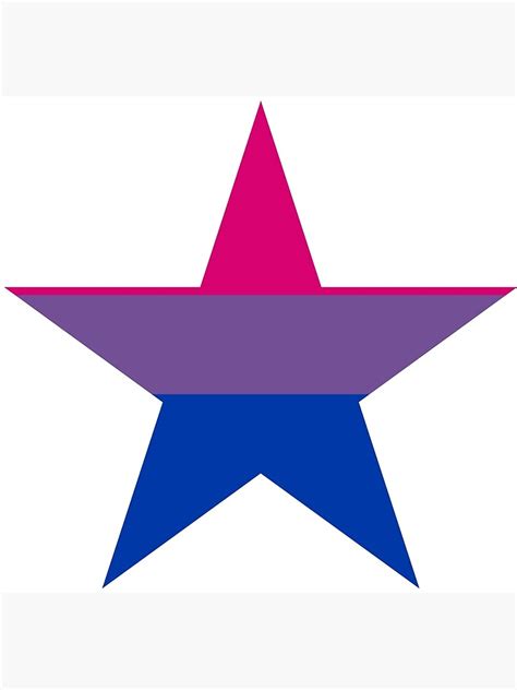 Bisexual Pride Flag Star Shape Art Print By Seren0 Redbubble