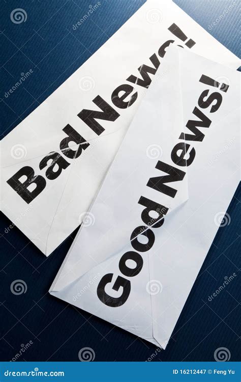 Good News And Bad News Stock Image Image Of Displeased 16212447
