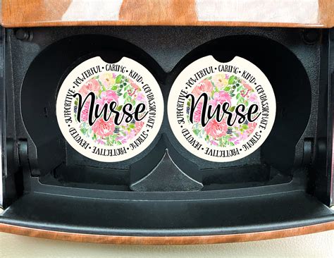 Nurse Car Coaster Healthcare Essential Worker Set Of 2 Etsy