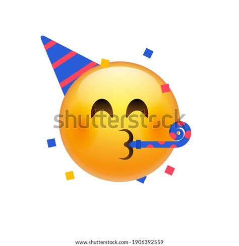 Birthday Party Emoji Celebrate Emoticon Happy Stock Vector Royalty