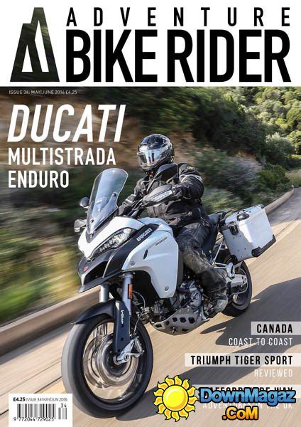 And it's a problem exacerbated on the one hand by the continuing popularity of both adventure bikes, which routinely have seat heights. Adventure Bike Rider - May-June 2016 » Download PDF ...