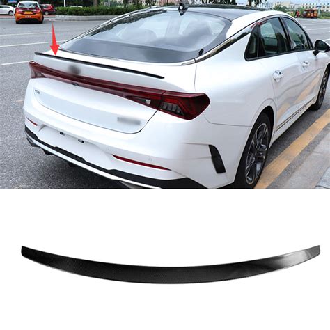 Fit For Kia K5 2021 Abs Carbon Style Rear Door Tail Trunk Wing Lip